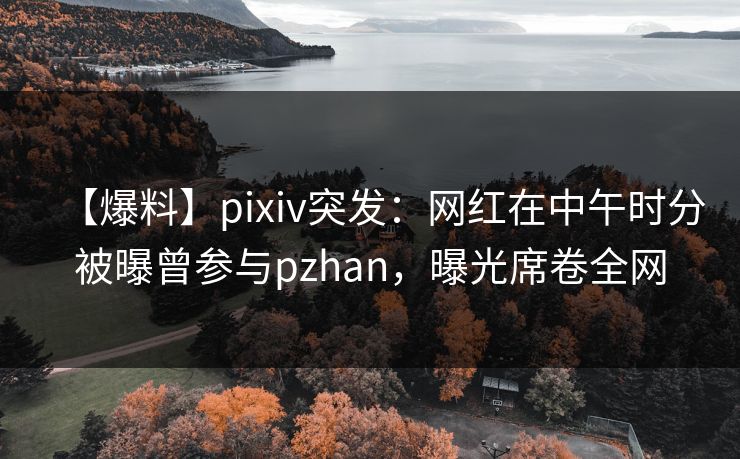 【爆料】pixiv突发：网红在中午时分被曝曾参与pzhan，曝光席卷全网