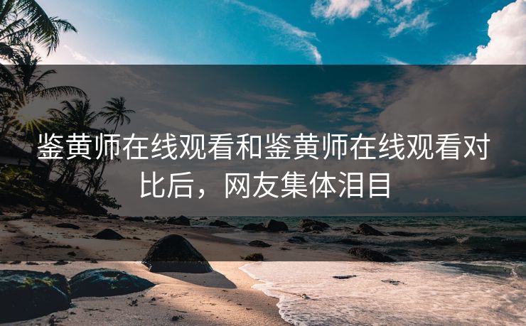 鉴黄师在线观看和鉴黄师在线观看对比后，网友集体泪目
