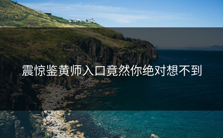 震惊鉴黄师入口竟然你绝对想不到