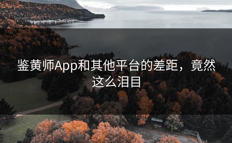 鉴黄师App和其他平台的差距，竟然这么泪目